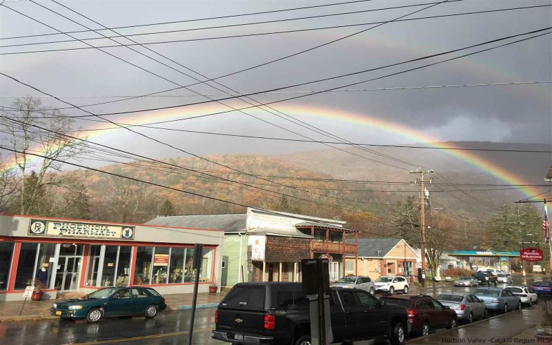 Phoenicia on a Double Rainbow Day